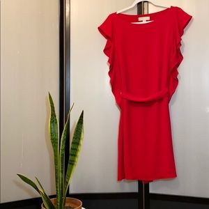 NWOT | Michael Kors | Flutter Sleeve Belted Dress